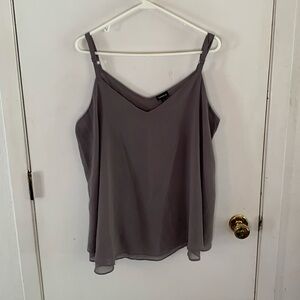 Torrid Size 2 grey fully lined cami with adjustable straps